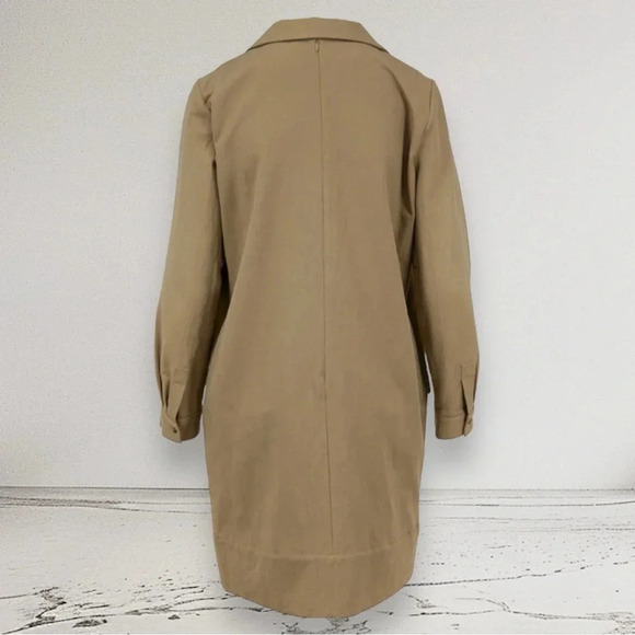NEW PARTOW Adler Khaki Flap Pocket Trench Dress - Picture 5 of 15
